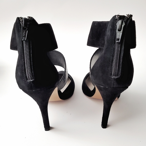 ALDO Stilletos Suede Heels Black Size 6 - Picture 4 of 9